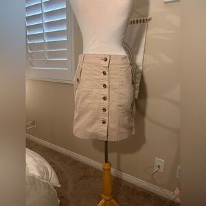 White House Black Market Beige Utility Skirt